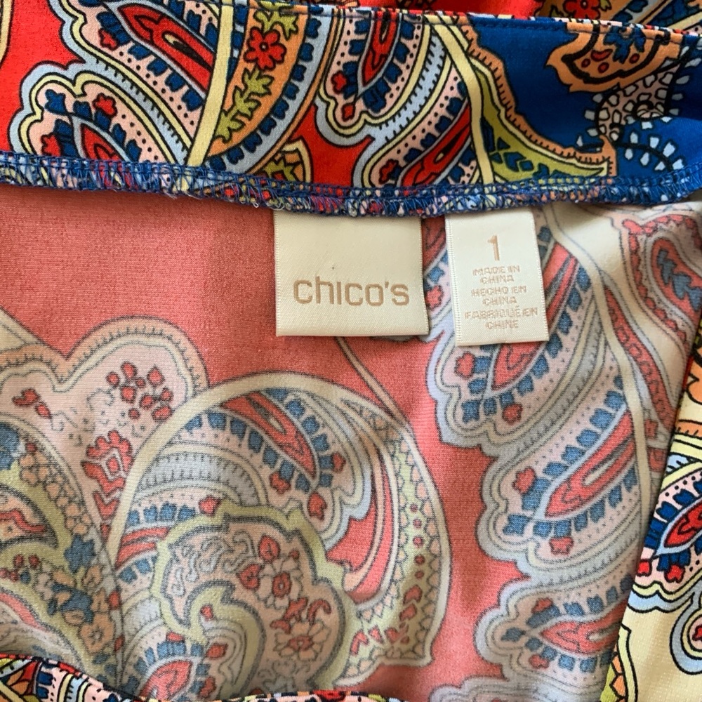 Chicos Cold Shoulder Multiple Color Top - image 3